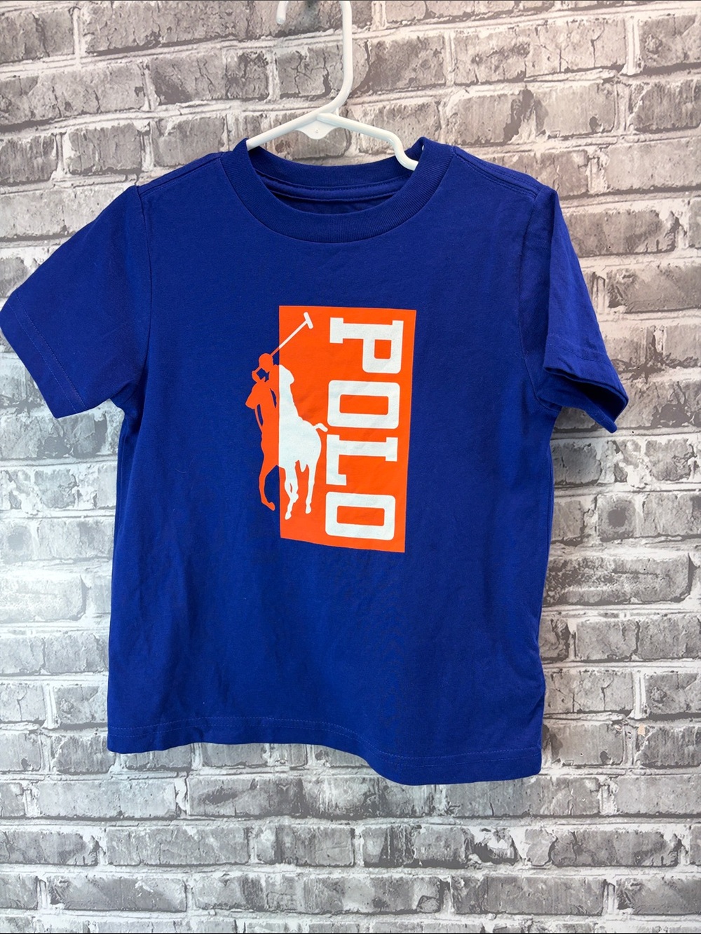 Polo by Ralph Lauren Royal Blue Tee with Orange Logo